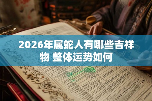 2026年属蛇人有哪些吉祥物 整体运势如何