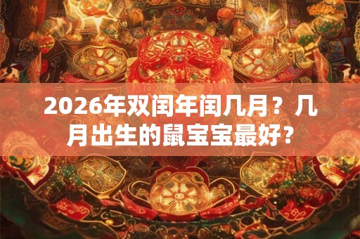 2026年双闰年闰几月？几月出生的鼠宝宝最好？