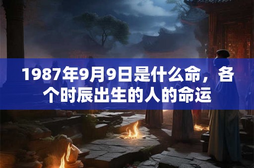 1987年9月9日是什么命，各个时辰出生的人的命运