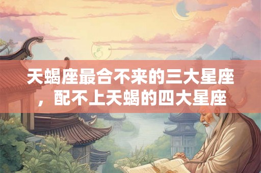 天蝎座最合不来的三大星座，配不上天蝎的四大星座