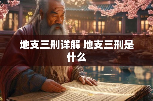 地支三刑详解 地支三刑是什么