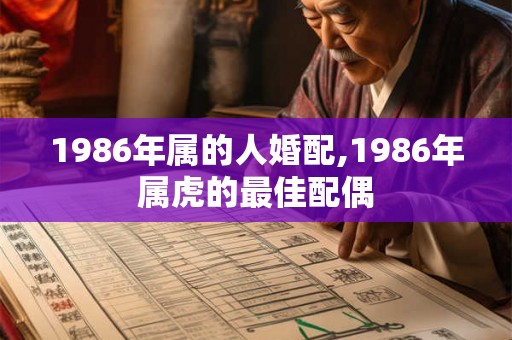 1986年属的人婚配,1986年属虎的最佳配偶