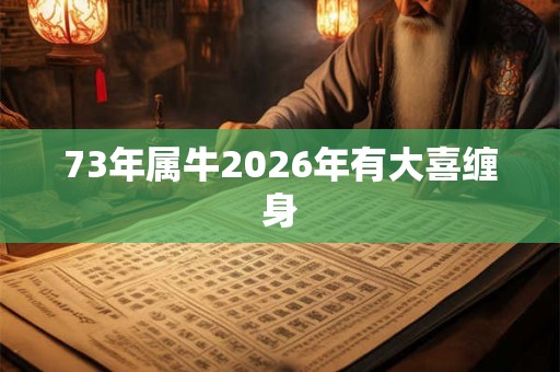 73年属牛2026年有大喜缠身