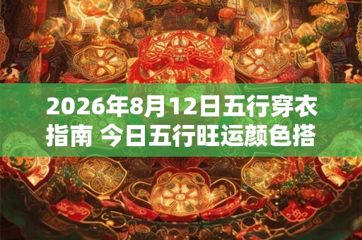 2026年8月12日五行穿衣指南 今日五行旺运颜色搭配