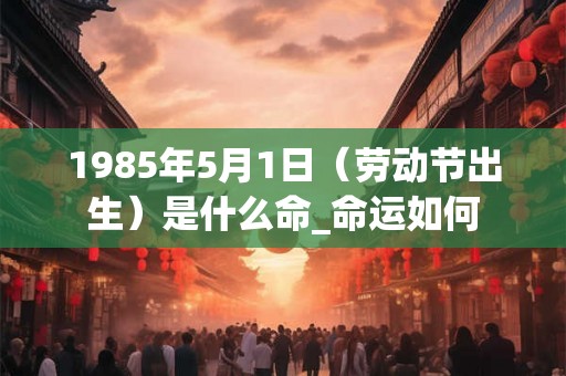 1985年5月1日（劳动节出生）是什么命_命运如何