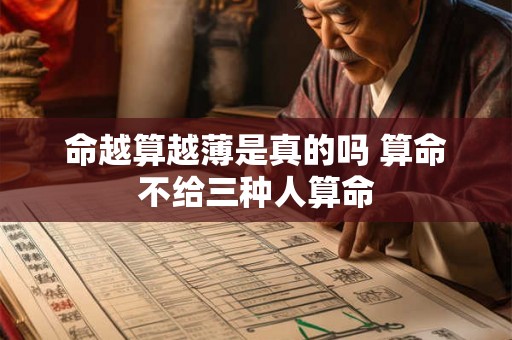 命越算越薄是真的吗 算命不给三种人算命
