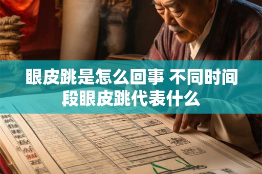 眼皮跳是怎么回事 不同时间段眼皮跳代表什么