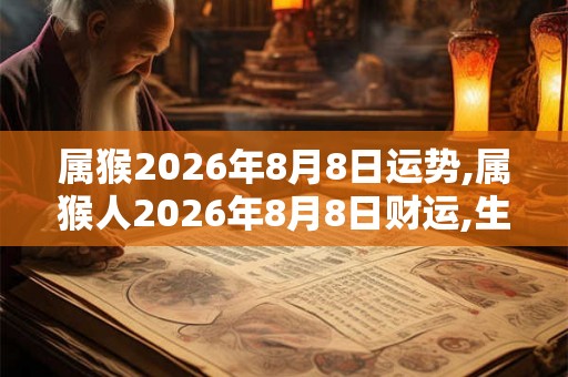 属猴2026年8月8日运势,属猴人2026年8月8日财运,生肖猴2026年8月8日运势 属猴2026年8月8日运势,属猴人2026年8月8日财运,生肖猴2026年8月8日运势