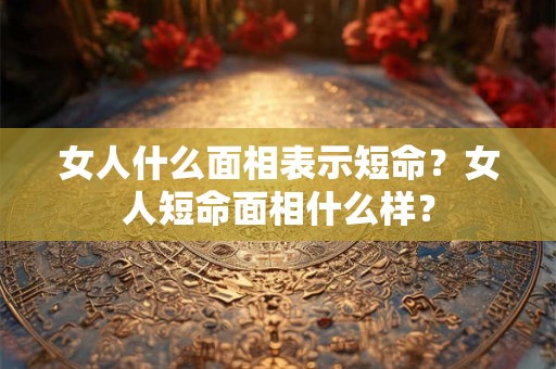 女人什么面相表示短命?女人短命面相什么样? 女人什么面相表示短命?女人短命面相什么样?