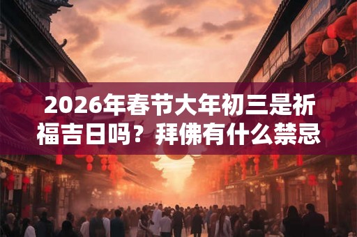 2026年春节大年初三是祈福吉日吗？拜佛有什么禁忌？
