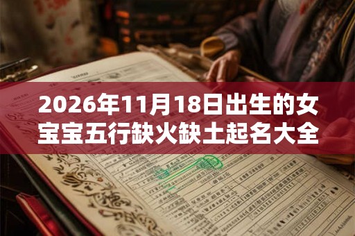 2026年11月18日出生的女宝宝五行缺火缺土起名大全
