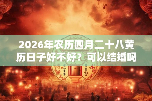 2026年农历四月二十八黄历日子好不好？可以结婚吗？