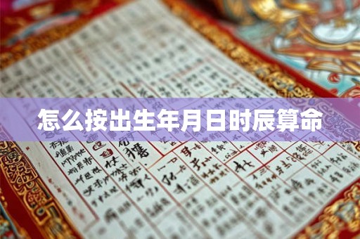 怎么按出生年月日时辰算命