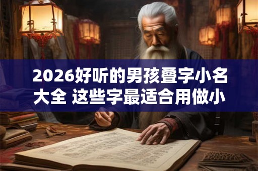 2026好听的男孩叠字小名大全 这些字最适合用做小名