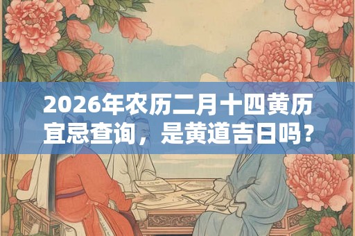 2026年农历二月十四黄历宜忌查询，是黄道吉日吗？