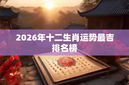 2026年十二生肖运势最吉排名榜 2026年十二生肖运势最吉排名榜