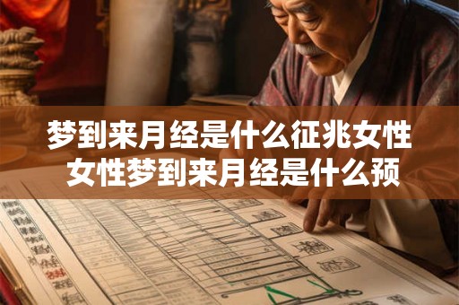 梦到来月经是什么征兆女性 女性梦到来月经是什么预兆