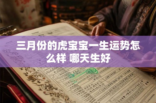 三月份的虎宝宝一生运势怎么样 哪天生好