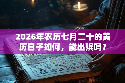 2026年农历七月二十的黄历日子如何，能出殡吗？