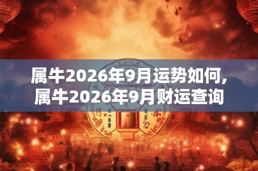 属牛2026年9月运势如何,属牛2026年9月财运查询
