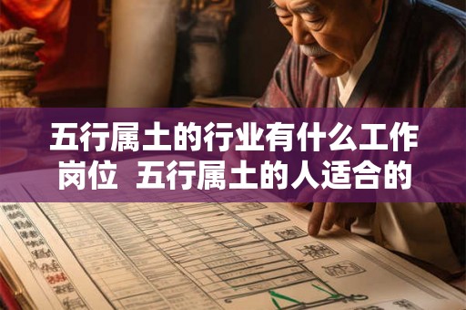 五行属土的行业有什么工作岗位  五行属土的人适合的行业与职业