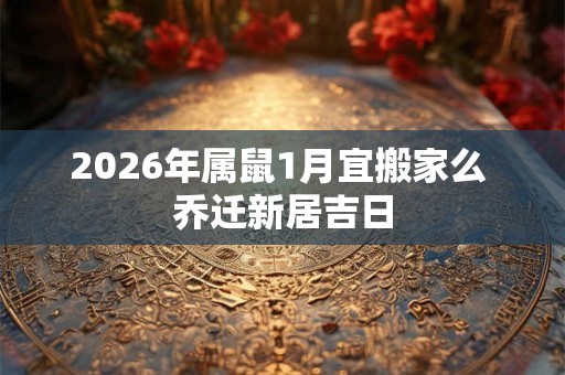 2026年属鼠1月宜搬家么 乔迁新居吉日 2026年属鼠1月宜搬家么 乔迁新居吉日