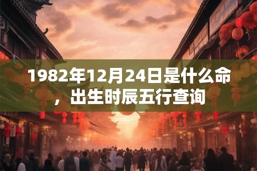 1982年12月24日是什么命，出生时辰五行查询