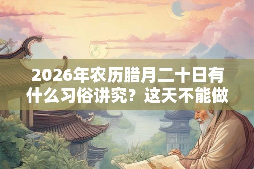 2026年农历腊月二十日有什么习俗讲究？这天不能做什么
