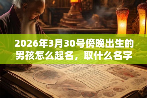 2026年3月30号傍晚出生的男孩怎么起名,取什么名字吉祥? 2026年3月30号傍晚出生的男孩怎么起名,取什么名字吉祥?