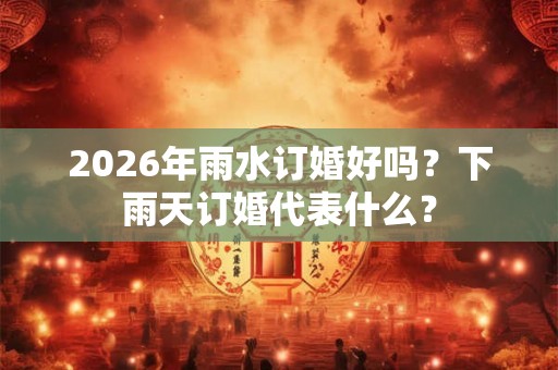 2026年雨水订婚好吗？下雨天订婚代表什么？