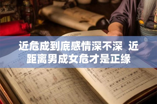 近危成到底感情深不深 近距离男成女危才是正缘 近危成到底感情深不深 近距离男成女危才是正缘