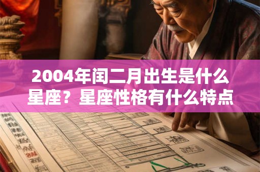 2004年闰二月出生是什么星座？星座性格有什么特点？