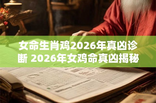 女命生肖鸡2026年真凶诊断 2026年女鸡命真凶揭秘