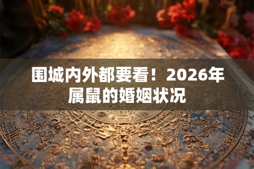 围城内外都要看！2026年属鼠的婚姻状况