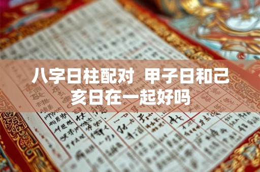 八字日柱配对  甲子日和己亥日在一起好吗