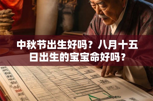 中秋节出生好吗？八月十五日出生的宝宝命好吗？