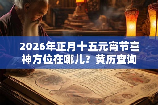 2026年正月十五元宵节喜神方位在哪儿？黄历查询