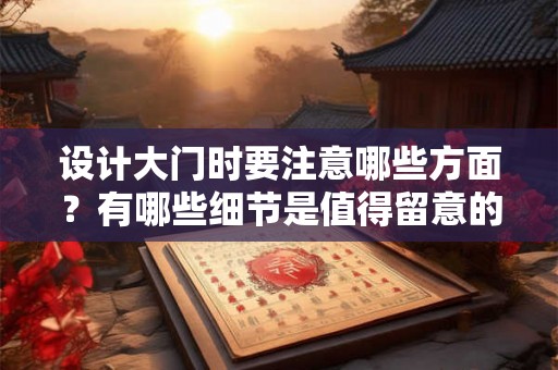 设计大门时要注意哪些方面?有哪些细节是值得留意的? 设计大门时要注意哪些方面?有哪些细节是值得留意的?