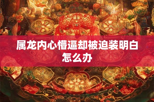 属龙内心懵逼却被迫装明白怎么办