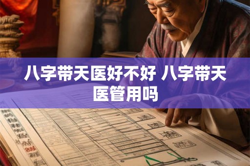 八字带天医好不好 八字带天医管用吗