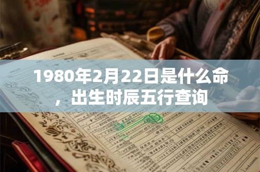 1980年2月22日是什么命，出生时辰五行查询