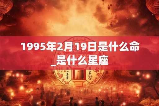 1995年2月19日是什么命_是什么星座