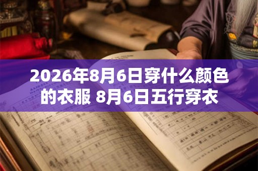 2026年8月6日穿什么颜色的衣服 8月6日五行穿衣