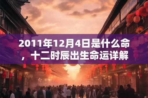 2011年12月4日是什么命，十二时辰出生命运详解