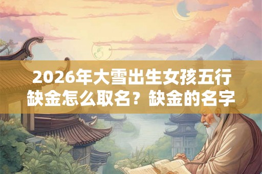 2026年大雪出生女孩五行缺金怎么取名？缺金的名字推荐