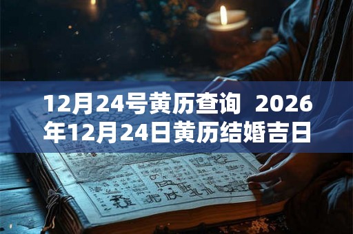 12月24号黄历查询  2026年12月24日黄历结婚吉日