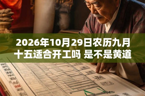 2026年10月29日农历九月十五适合开工吗 是不是黄道吉日 2026年10月29日农历九月十五适合开工吗 是不是黄道吉日