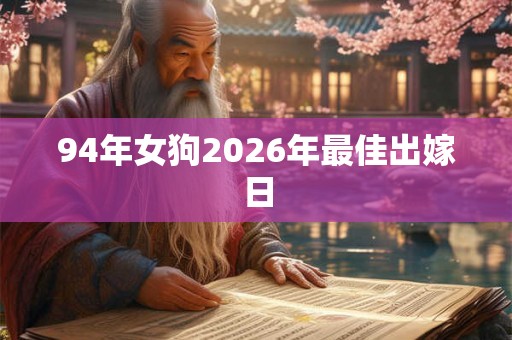 94年女狗2026年最佳出嫁日
