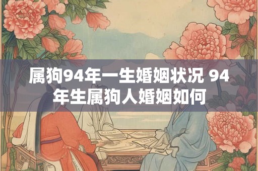属狗94年一生婚姻状况 94年生属狗人婚姻如何