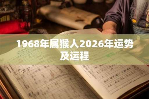 1968年属猴人2026年运势及运程 1968年属猴人2026年运势及运程